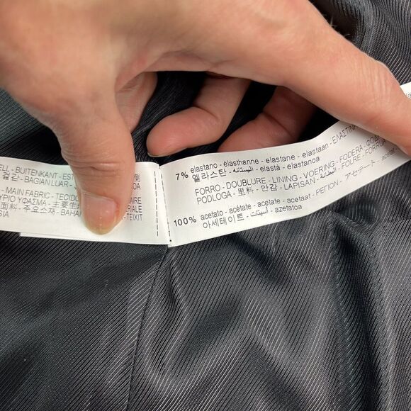 ZARA Black White Trim Blazer Gold Crest Buttons Jacket Collarless Size M Ladies - Picture 15 of 15